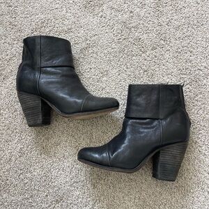 Rag & bone Black Leather Ankle Boots